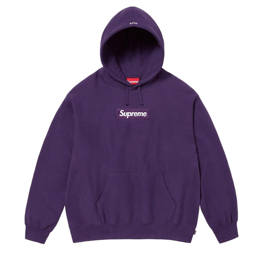 Clothing Supreme | Supreme Box Logo Hoodie Fw23 'Dark Purple'