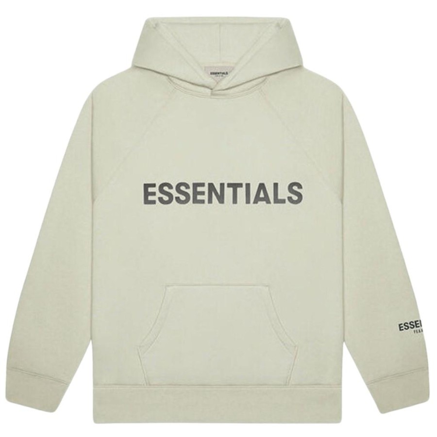 Clothing Fear of God | Fear Of God Essentials 3D Silicon Applique Pullover Hoodie Alfalfa Sage