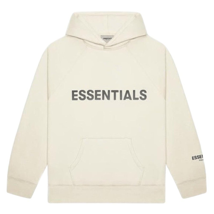 Clothing Fear of God | Fear Of God Essentials 3D Silicon Applique Pullover Hoodie Buttercream