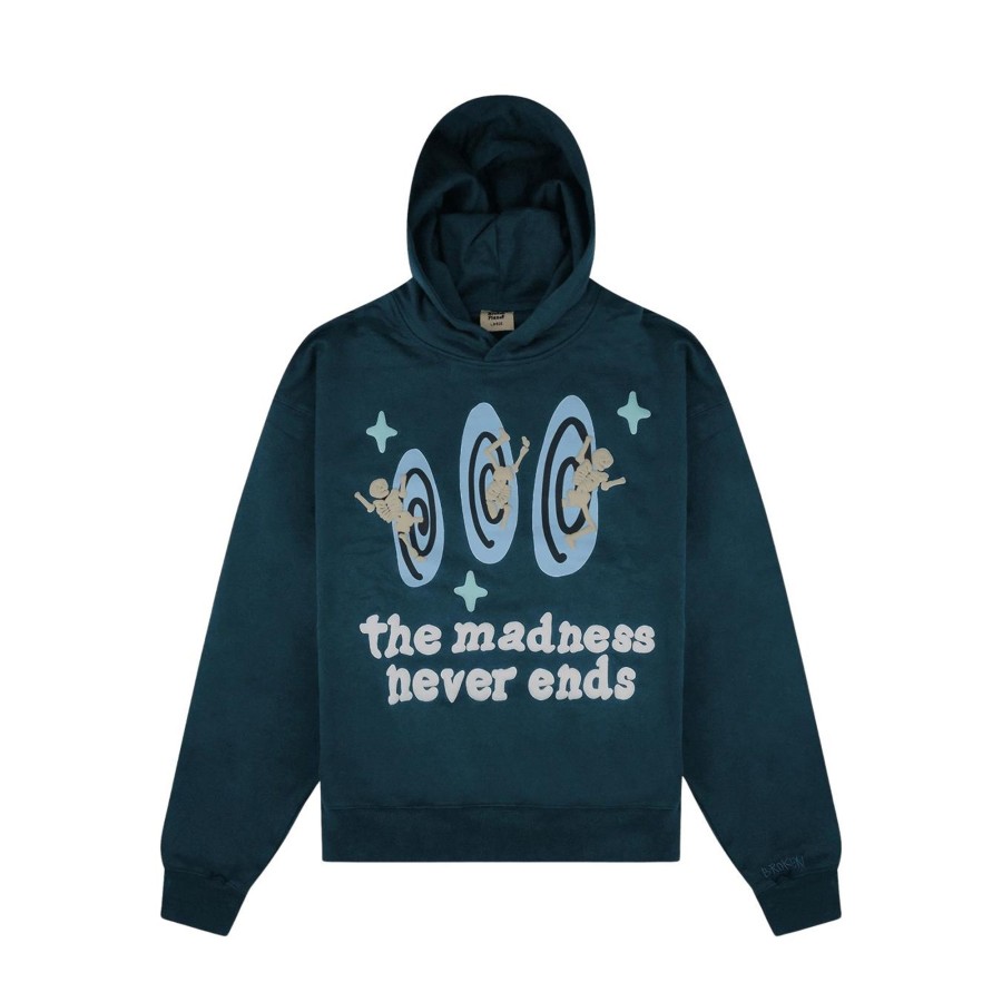 Clothing Broken Planet | Broken Planet Market The Madness Never Ends Hoodie 'Navy'