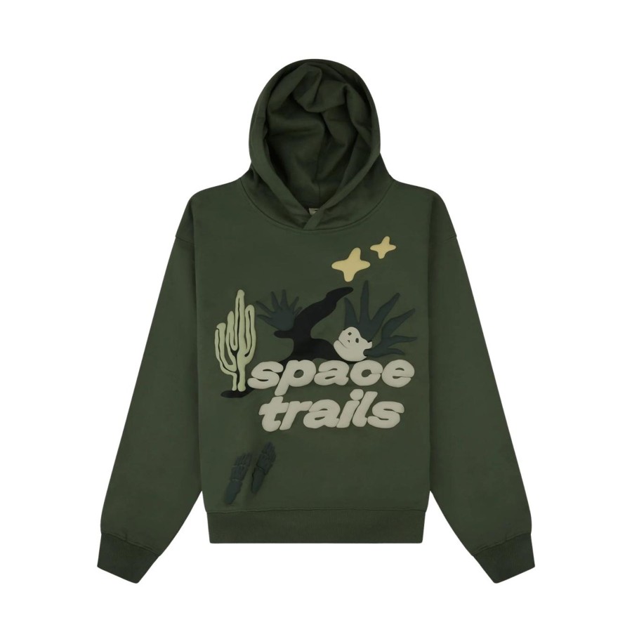 Clothing Broken Planet | Broken Planet Market Hoodie 'Space Trails' - Olive Green