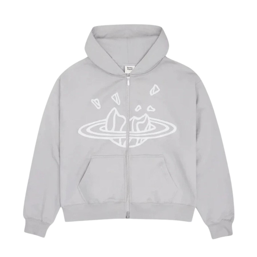 Clothing Broken Planet | Broken Planet Market Zip Up Hoodie 'Stone Grey'