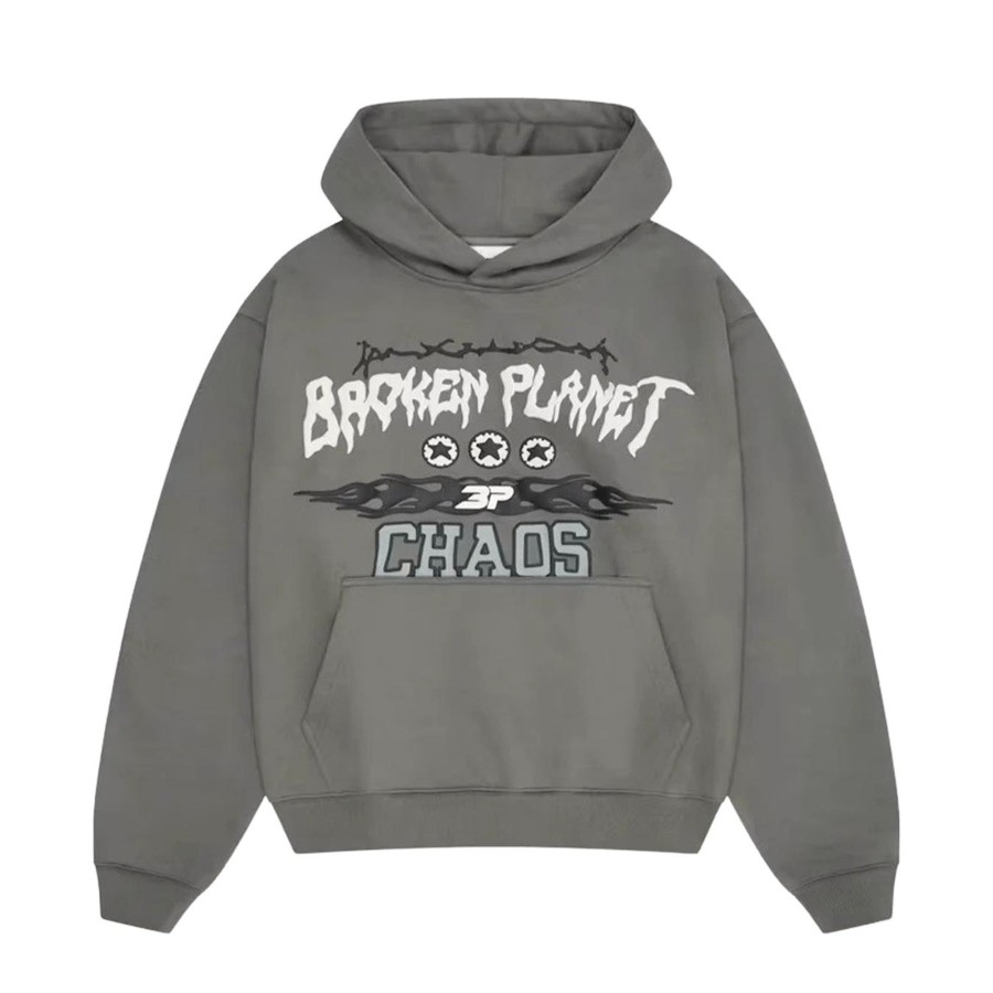 Clothing Broken Planet | Broken Planet Market Hoodie 'Chaos' - Gunmetal Grey