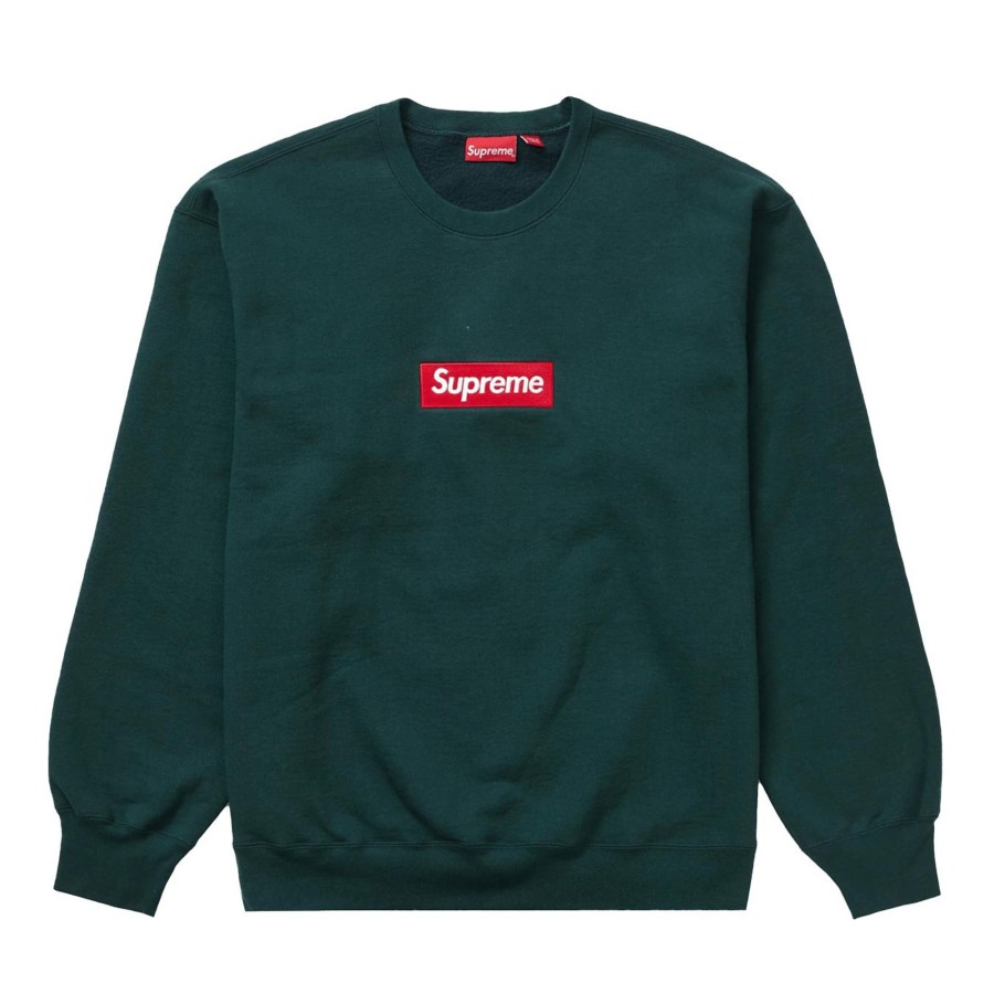 Clothing Supreme | Supreme Box Logo Crewneck 'Dark Pine' (Fw22)