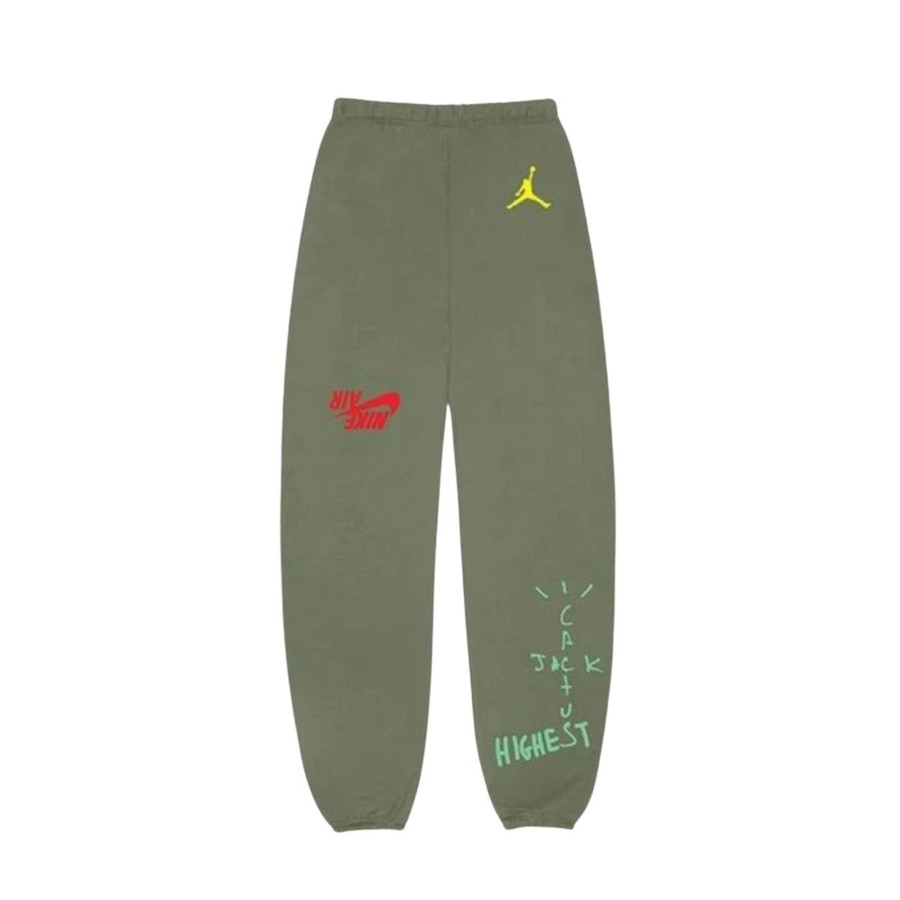 Clothing Travis Scott | Travis Scott Jordan Cactus Jack Highest Sweatpant 'Olive'