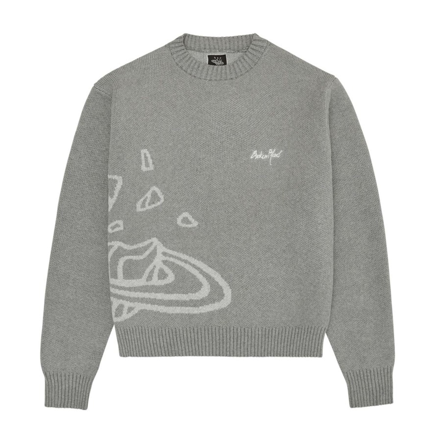 Clothing Broken Planet | Broken Planet Market Knit Sweater 'Heather Grey'