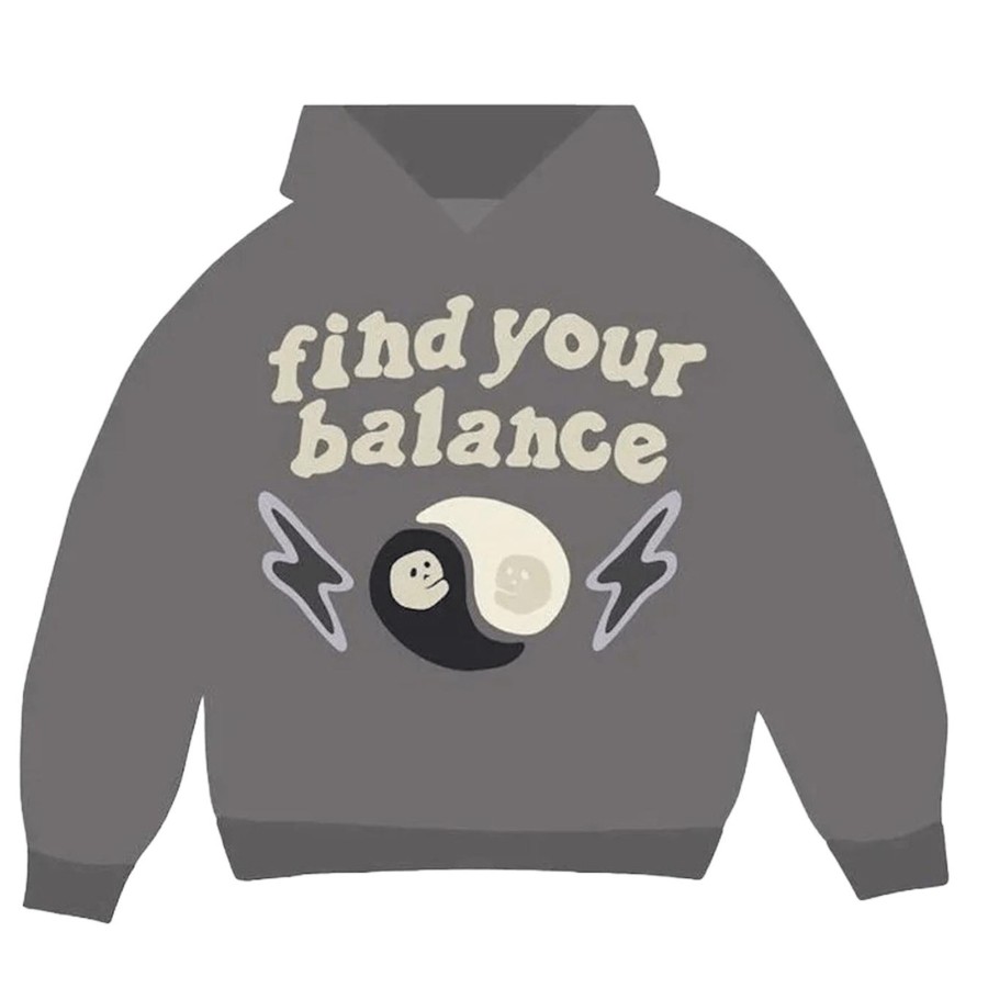 Clothing Broken Planet | Broken Planet Market Hoodie 'Find Your Balance' - Ash Grey